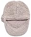 MIRMARU Women's Winter Cable Knitted Beret Visor Beanie Hat with Scrunchy.