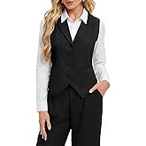 MINTLIMIT Women Button Front Sleeveless Blazer Vest Summer Casual Notch Collar Waistcoat Vests with Pockets