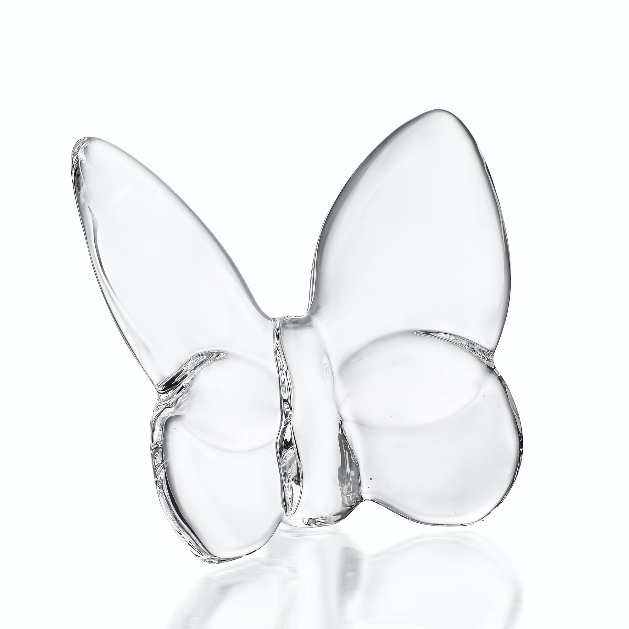 kanpura Crystal Flying Butterfly Figurine Collection Cut Glass Butterfly Ornament Statue Crystal Animal Collectible (Clear)