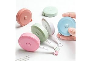 5 Pack Retractable Tape Measure for Body 60 Inch/150 cm Dual Scale Soft Measuring Tape for Sewing Tailor Fabric Cloth Crafts 