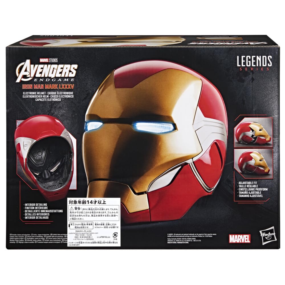 Marvel Legends Series Iron Man elektronischer Premium Helm mit Lichteffekten, Avengers: Endgame Rollenspielartikel für Erwachsene 6