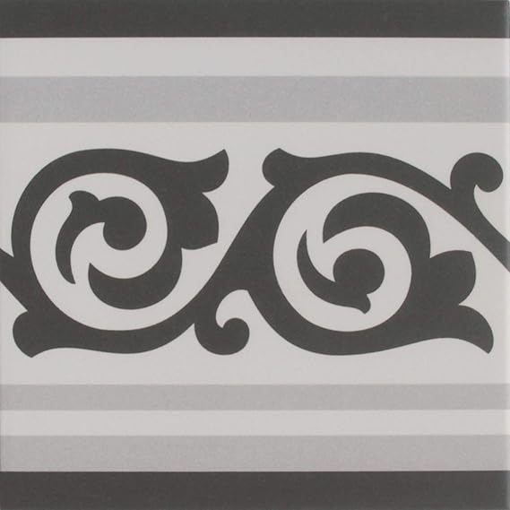 Cenefa marroquí para azulejos en aspecto de cemento marroquí de 20 x 20