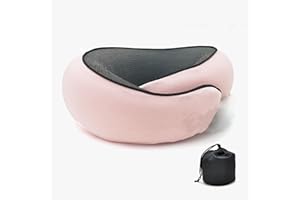 SOCABI Flyhugz Neck Pillow, Wander Plus Travel Pillow, 100% Pure Memory Foam Airplane Pillow, Stowable U-Shaped Pillow (E)
