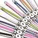 Soleebee Multicolor Adjustable Alloy Leather Beads Snap Button Bracelet Fit 18mm Charms (Pack of 15)