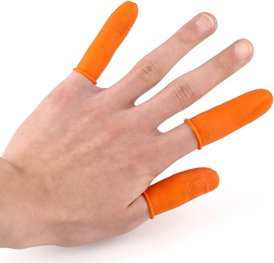 VERY100 Thicken Rubber Finger Cots Protectors Gloves Covers S M L Size (30pcs)