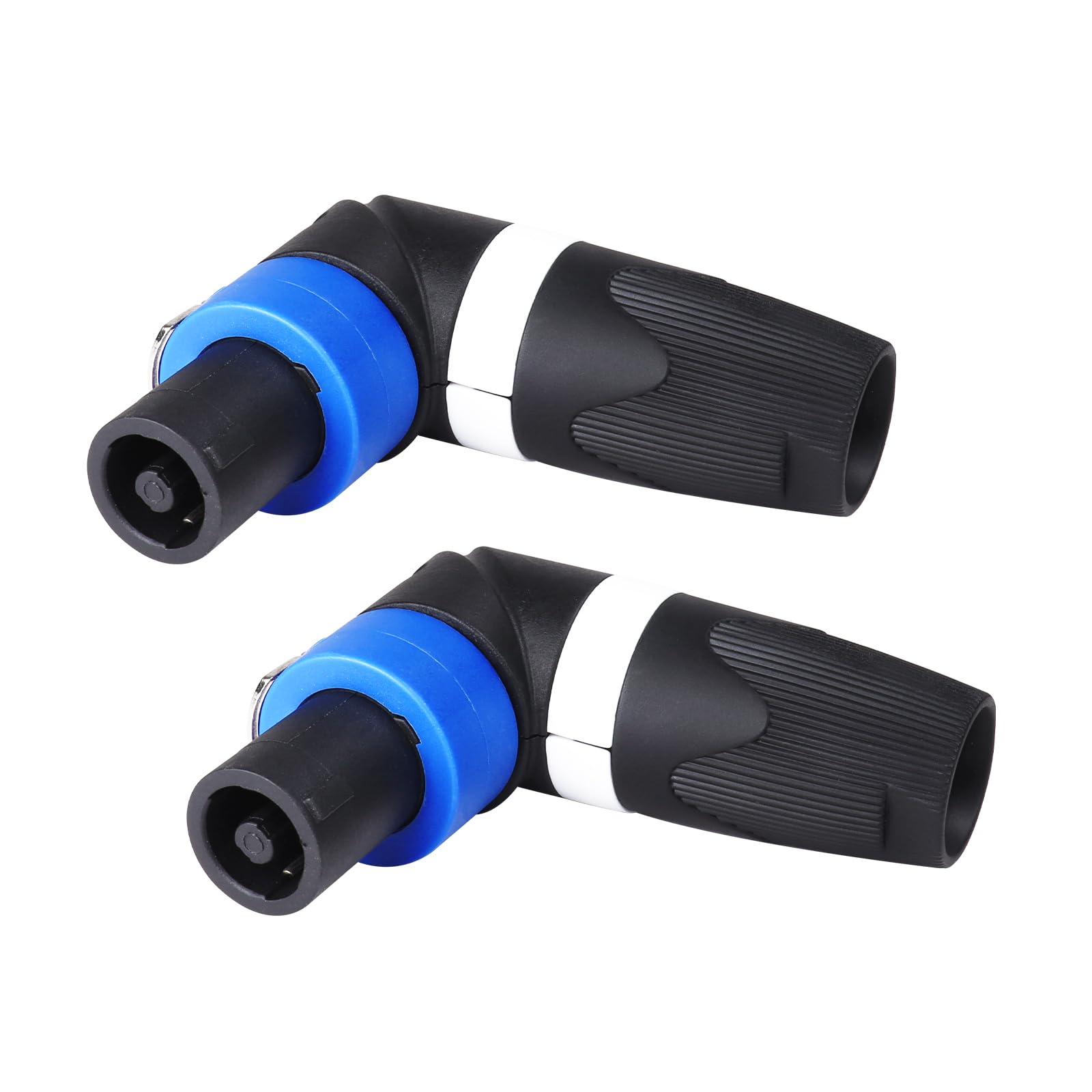 Photo 1 of 2pcs Right Angle Speakon Connector - Pack of 2 Twist Lock Speak-ON Audio Adapter for Studio Amplifier, Mixer - Compatible with NL4 or NL2 Series Plug Connectors