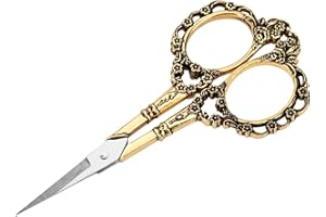 Vintage Flower Scissors, Needlework Embroidery Classic Forged Stainless Steel Tailor Scissors (golden)
