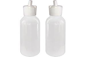 510 Central Boston Round Flip Top Pour Spout Cap 120mL (4oz, 2 Pack) LDPE Plastic Bottle Made In USA