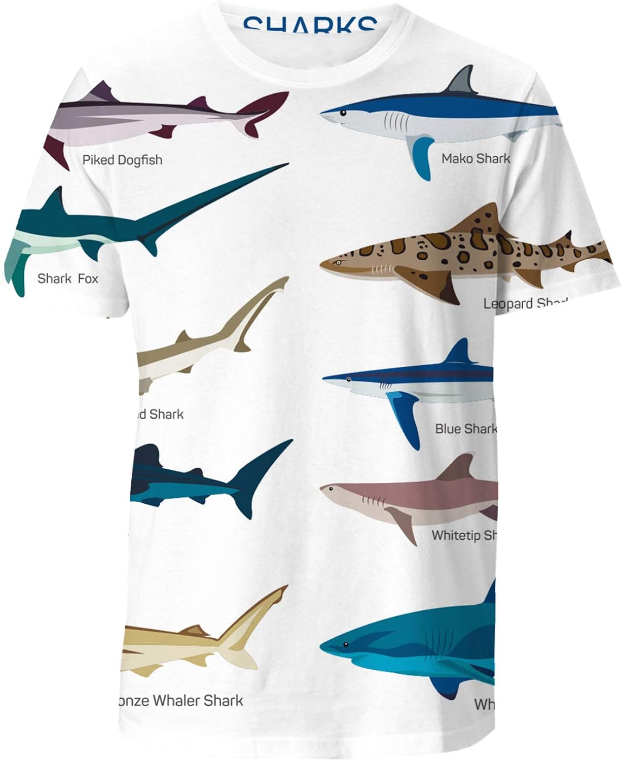 Shark Men's Everyday ComfortSoft Short Sleeve T-Shirt for Workout Running Sports