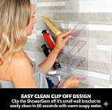 ShowerGem Shower Caddy Bath Organiser Shelf Blue Plastic Easy Install view 3