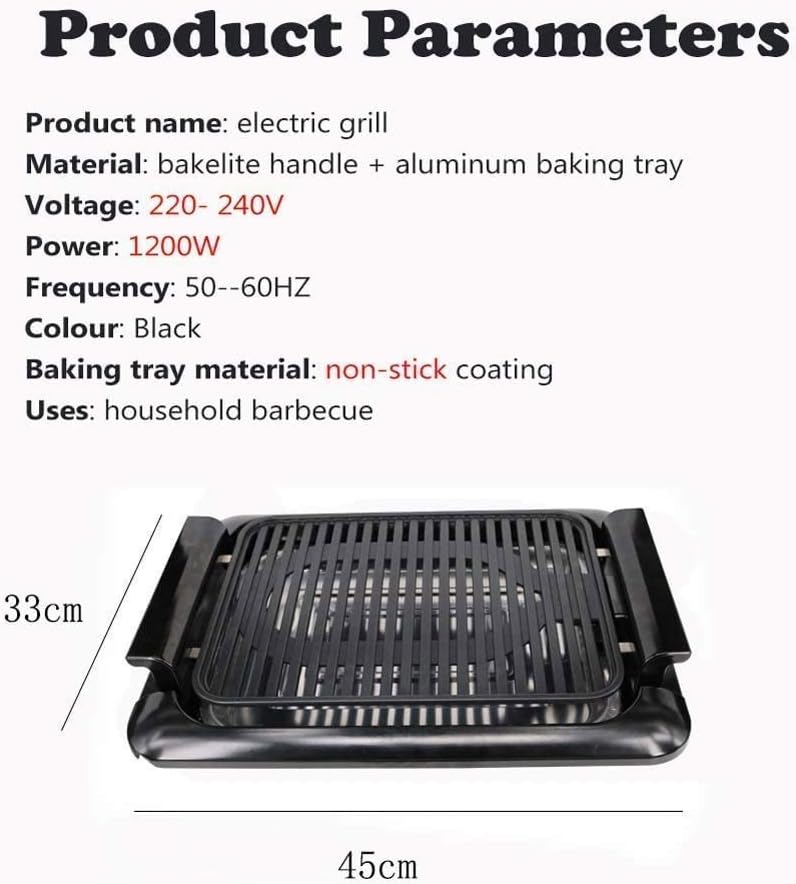 review UXZDX CUJUX Smoke Less BBQ Grill, Indoor Grill, Non Stick Easy to Clean Power Electric Grill Made with Titanium Steel