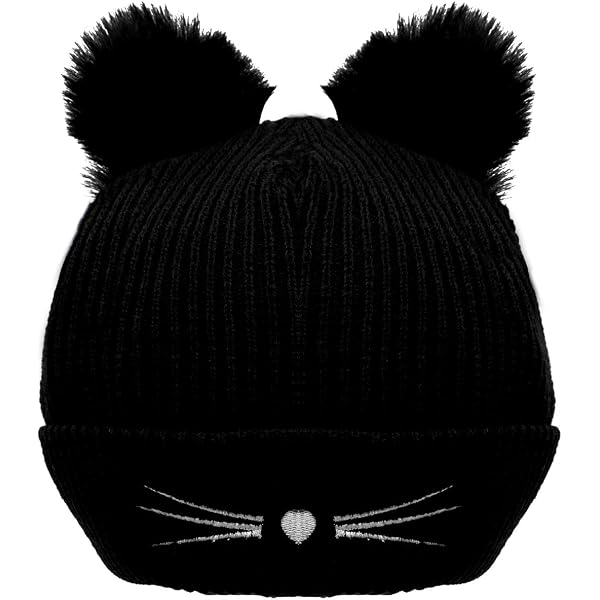 Adrienne Landau Womens Fox Fur Pompom & Sequin Knit Beanie Hat One