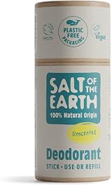 Salt Of The Earth Unscented Natural Deodorant Stick Refill 75g UK Made