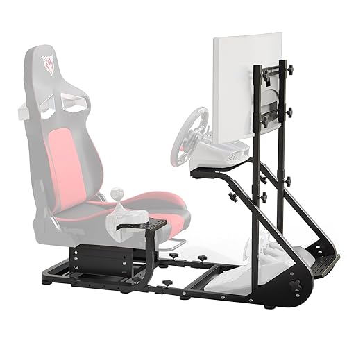 Racing Simulator Cockpit with Monitor Mount and Seat, Formula and GT ...