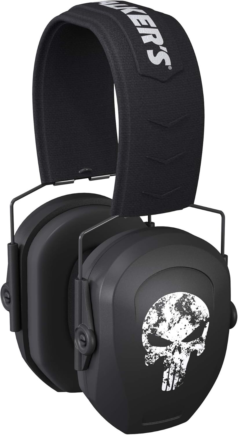 Walker's Razor Slim Passive Earmuff - Ultra Low-Profile Earcups - Black : Clothing