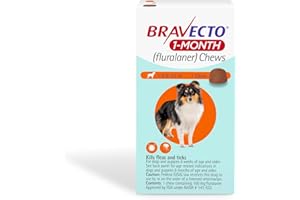 BRAVECTO 1-Month Flea & Tick Chew for Puppies, 1 Chew, 1 Month Supply, >9.9-22 lbs., Orange Box