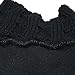 ANZERMIX® Women's Fleece Cable Knitted Liners Rain Boot Socks (M, Black)