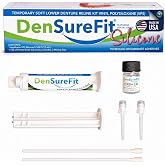 DenSureFit Lower Denture Reline Kit, Soft Silicone Liner | Soft silicone liner for loose lower dentures; helps improve fit, stability and comfort for months.