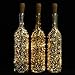 AnSaw Rechargeable Wine Bottle String Lights 3 Pack USB Powered 20LED Bottle Cork Lights Starry Fairy Home Twinkle Cork Shape Decor Lights for Party, Christmas, Halloween,Wedding (Warm White)