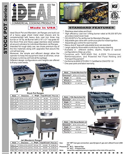 18" one hole chinese wok range made in USA Commercial NSF