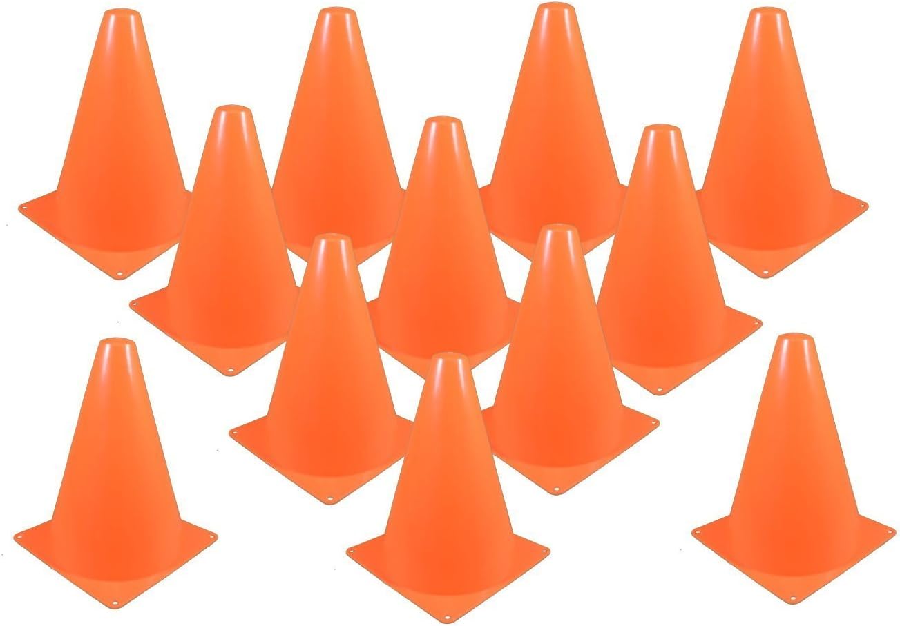 Fun Express Orange Traffic Cones - Set of 12 - Great for Kids Sports, Games and Toys : Sports & Outdoors