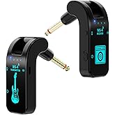 Wireless Guitar System, 2.4 GHz 8 Channels Rechargeable Audio Wireless Transmitter Receiver for Guitar Bass Electric Instrume