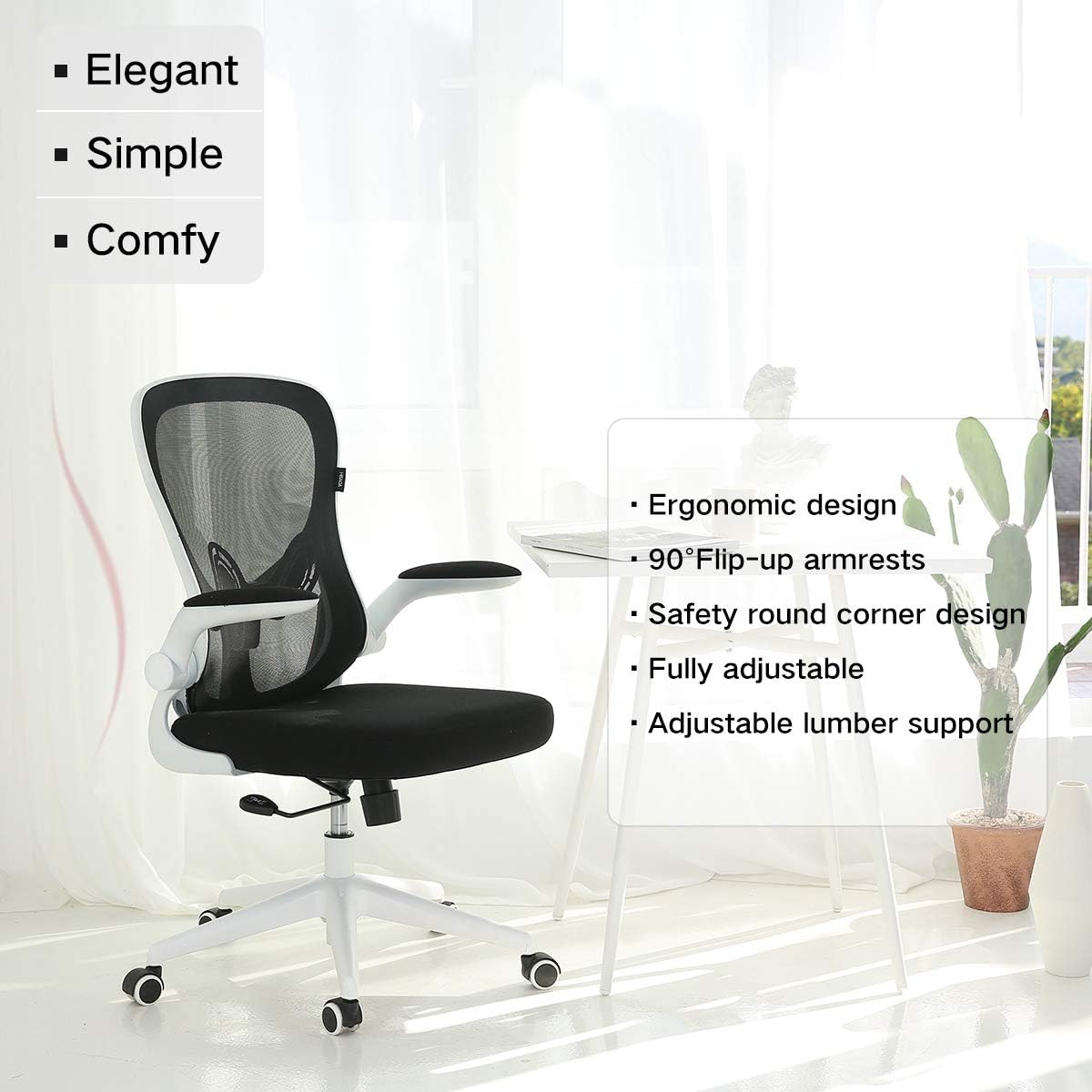 Lumbar With Chair Mesh Computer Chair Desk Ergonomic Chair Office Hbada Support Arms White Flip Up And Desk Chairs Hot Limited Edition Www Klevering Com