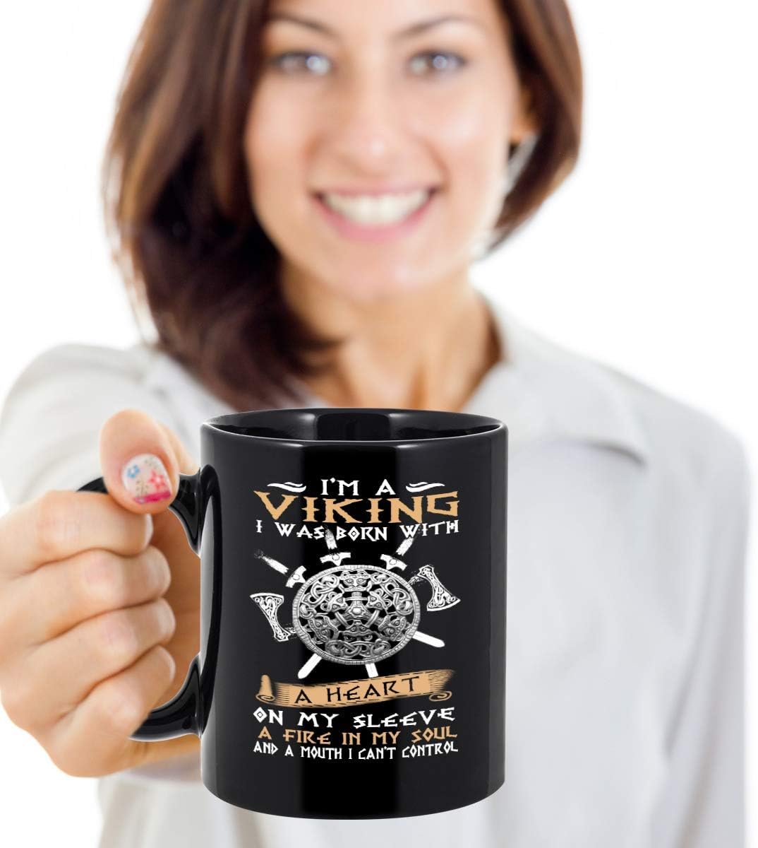 I am a Viking Mug - Viking Coffee Mug - Valhalla Coffee Mug Black 11 oz