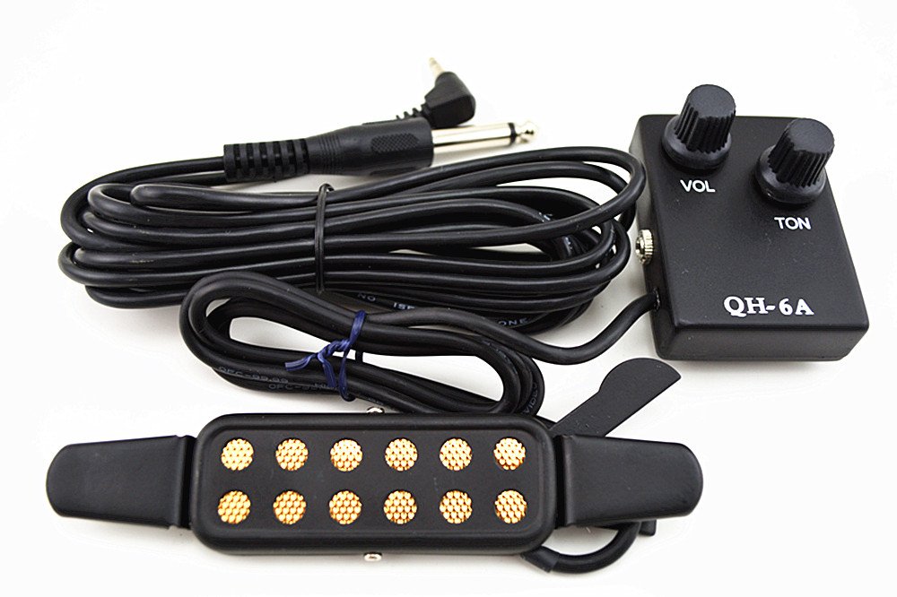 QH6A Acoustic Guitar Pickup Wire Amplifier Speaker Volume/Tone Control