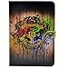 Unique! Hogwarts Art Colorful Paint Splatter Pattern Leather Flip Stand Case Cover for 2015 Apple iPad Mini 4 (4th Generation iPad mini4)