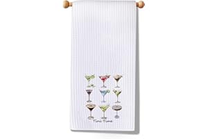 JXGZSO Tini Time Espresso Martini Kitchen Towel Cocktail Lover Themed Towel Espresso Martini Cocktail Gift (CA Tini Time Towe
