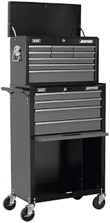 Sealey AP2513B 13 Drawer Topchest Rollcab Combi Ball Bearing Black Grey view 2
