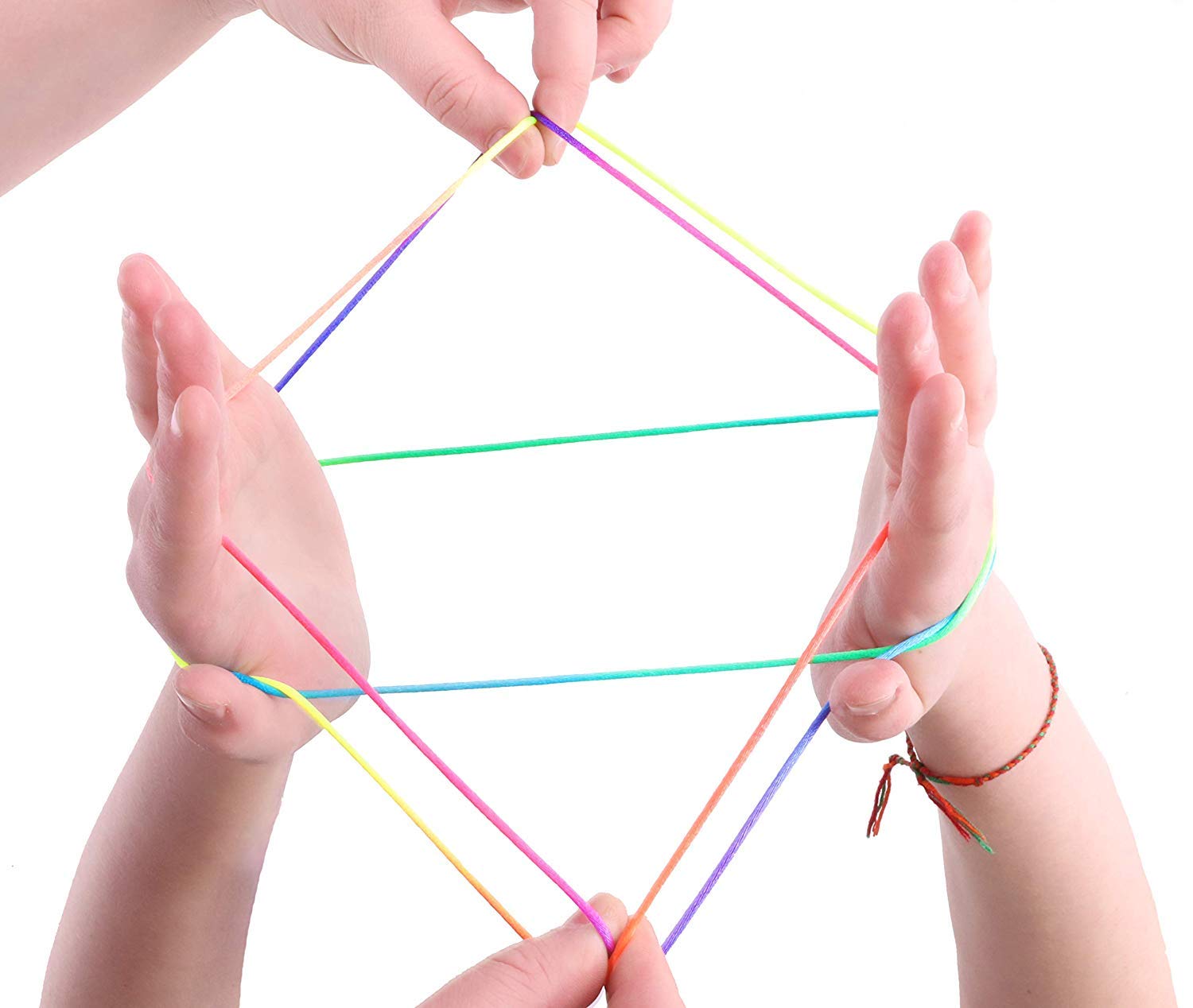 Toyland® Cats Cradle - Cat's Cradle - Magical String Art - Multi-Coloured Tricks - Retro Toys - 1 At Random