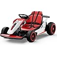 JOYSTROLL Planet X8 24V Electric Go Kart, 2x150W Drift Kart for Big Kids, 5-Point Safety Belt with Soft Start, Up to 8 MPH Racing Speed, 7AH Large Battery, Power Display, Wireless, Music