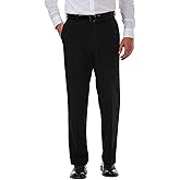 Haggar Men's Cool 18 Pro Classic Fit Flat Front Casual Stretch Performance Golf Pant - Regular and Big & Tall