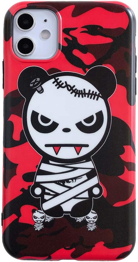 Fanke iPhone 11 Soft Case,IMD Sleek Smooth Texture Anti Scratch Durable Coloring Premium TPU Slim Fit Cover for 6.1 iPhone 11 with Street Fashion Trend Design (Baoli Red 6.1)