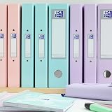 Oxford A4 Lever Arch Files 3 Pack Pastel Pink Lilac Mint 70mm 560 Sheets view 5