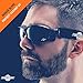 ToolFreak Spoggles - Tinted Lens With Pouch - Safety Glasses & Protective Goggles - Polycarbonate Lens, ANSI Z87 Rated & UV Protection - Foam Padded, Removable Legs, Headstrap & Pouch