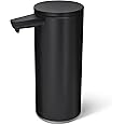 simplehuman 9 oz. Touch-Free Rechargeable Sensor Liquid Soap Pump Dispenser, Matte Black