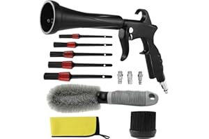Tornado Air Cleaning Gun Kit with Adjustable Air Flow Nozzles, Rubber Guard, and Cleaning Accessories, Air Gun Vortex Air Cle