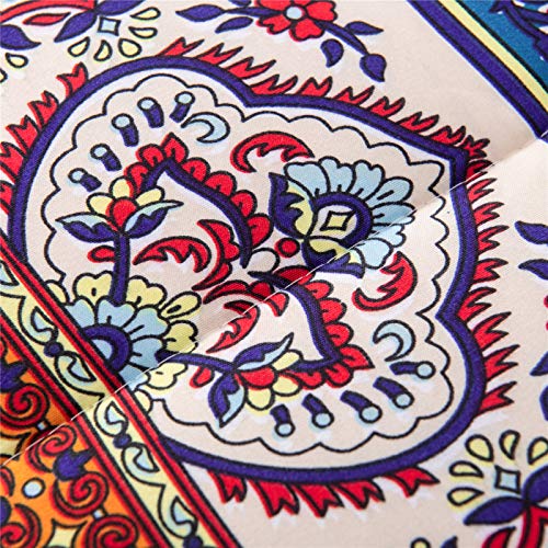 Shatex King Comforter 3 Piece All Season Bedding Warm Comforter King Size - Ultra Soft Polyester Bohemia Western Pattern - Orange Boho King Size Comforter with 2 Pillow Shams