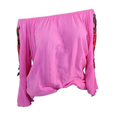 Xiantime Damen Langarmshirt, Damen Bluse Frauen Langarm Bestickt Applique Bluse Pullover Tops Shirt S-3XL