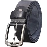 PAZARO Men's Soft Top Grain 100% Leather Belt