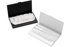 Kiicii 2PCs Mental Containers for Zyn, Discreet Zyn Holders, Aluminum Nicotine Pouch Containers, Ultra-Slim, Easy to Carry, Best Gift for Nicotine Lovers (Nicotine Pouches NOT Included)