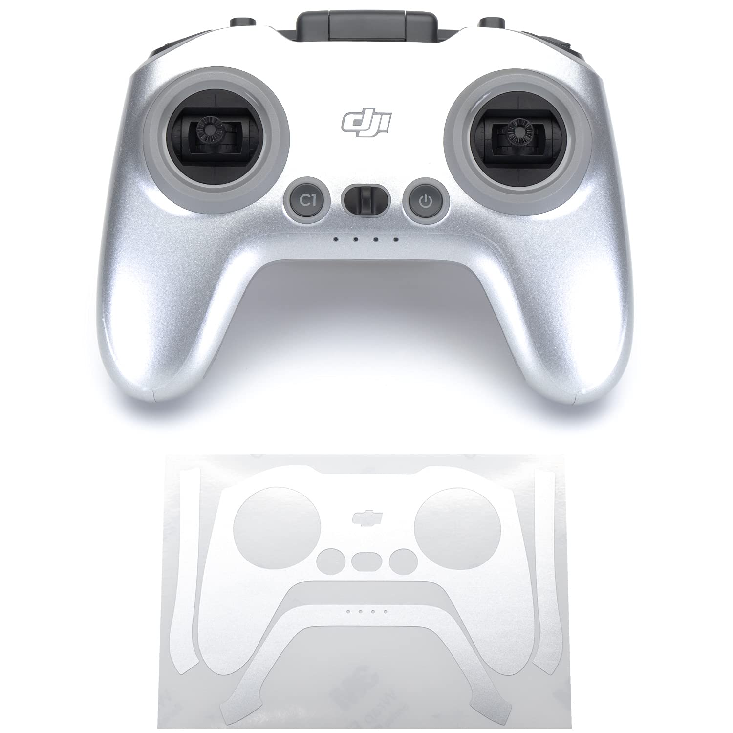 WRAPGRADE Skin Compatible with DJI FPV RC/FPV Remote Controller 3 (AIRFORCE SILVER) — image 1