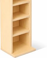 Oypla 6 Tier Beech Wooden CD DVD Game Shelf Storage Tower 102 CD Capacity view 8