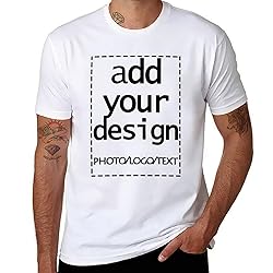 Custom Mens t Shitr Add Your Own Logo Text Photo