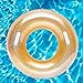 Gorse Transparent Inflatable Tube Swim Tube Glitter Swim Ring Raft Durable Round Summer Pool Float Inflatable Swim Inner Tube for Adults Summer Swim Pool Thicken (Gold 35.4inch)