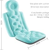 Qianderer Blue Long Full Body Bath Pillow for Tub Neck Back Support 93cm view 8
