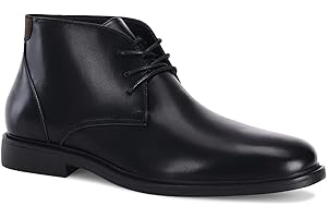 Coutgo Men's Chukka Boots Lace Up Mid-Top Ankle Boots Classic Causal Dress Boots for Men